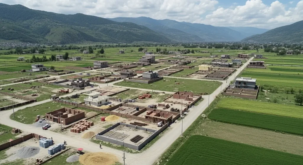 Developing plots in Kabal, one of the best areas for budget homes in Swat.