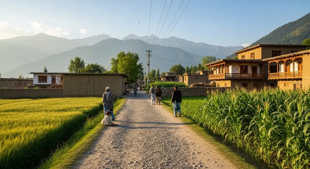 Matta village scene representing the best areas for budget homes in Swat.
