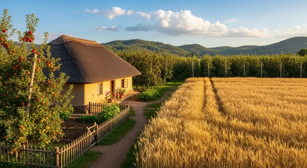 Farmhouse on agriculture land for sale in Swat with orchards and heritage value