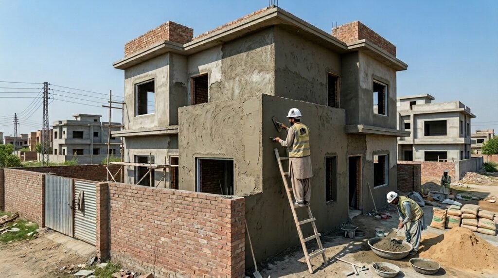 best home builders Rawalpindi Pakistan Plaster 