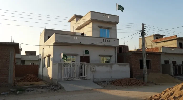 3 Marla budget house with basic finish in Pakistan