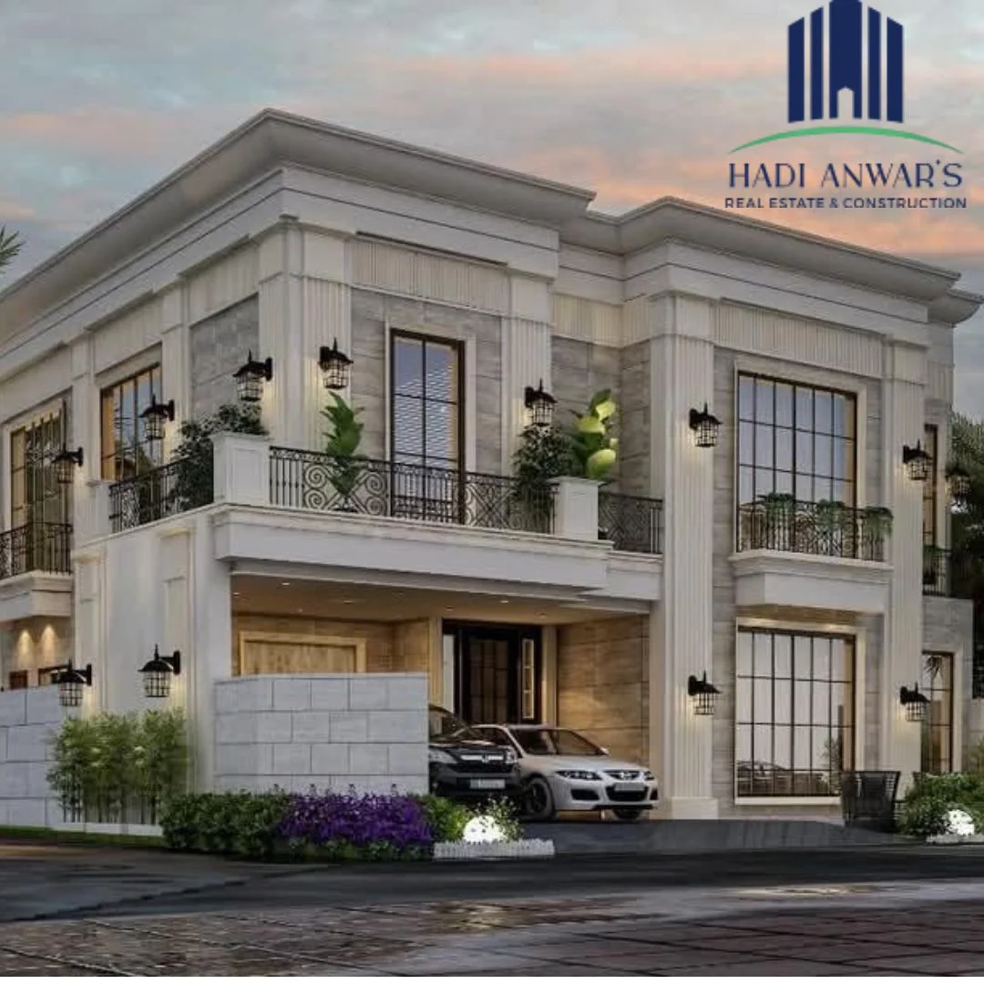 Modern 5 Marla house built by residential property developers in Swat with lush green hills in the background
